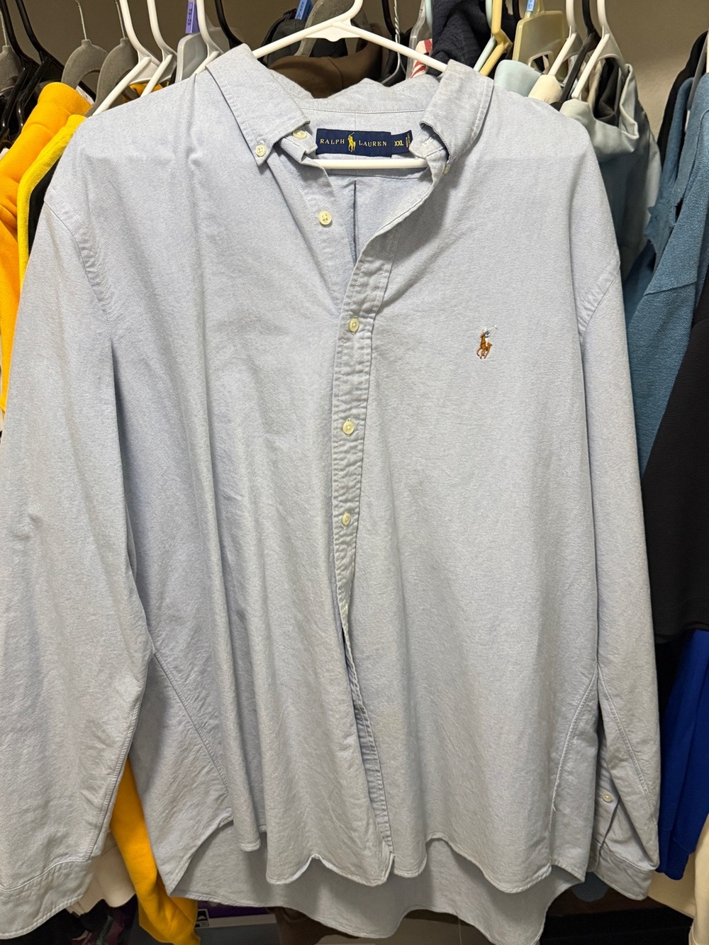 Ralph Lauren Pale Blue Button-Down Oxford Shirt - Men's